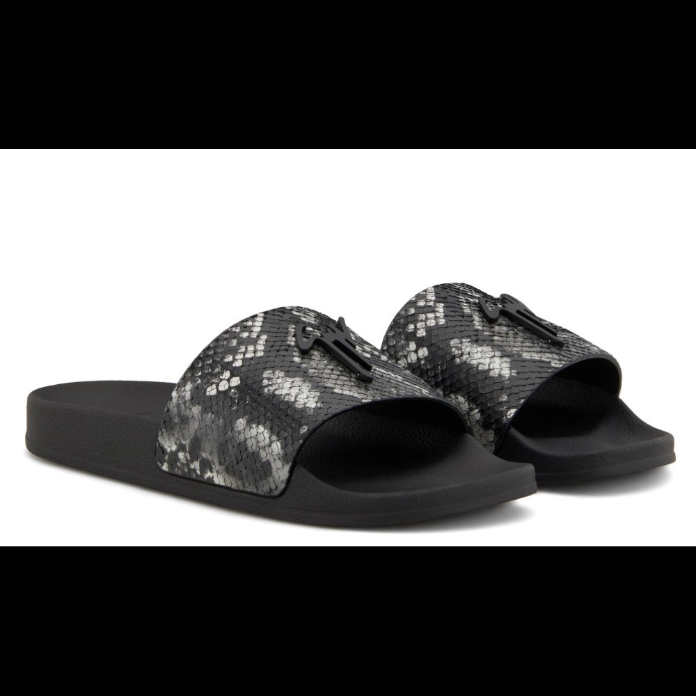 giuseppe zanotti BNIB Grey Python leather slide - Picture 3 of 5